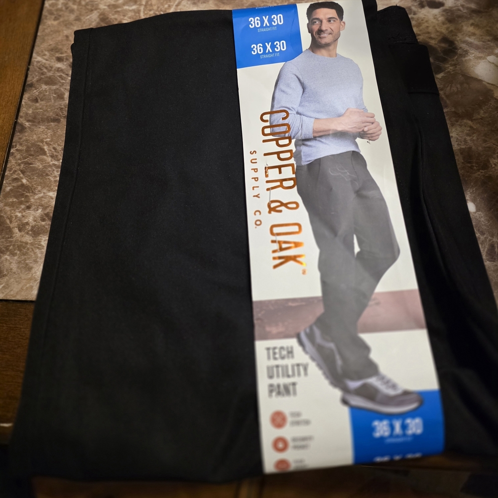 Copper & Oak Men's Black Tech Utility Pants